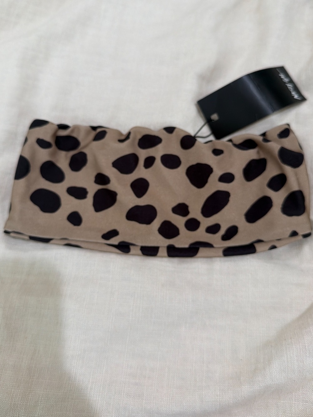 Nasty Gal Taupe and Black Leopard Print Bandeau